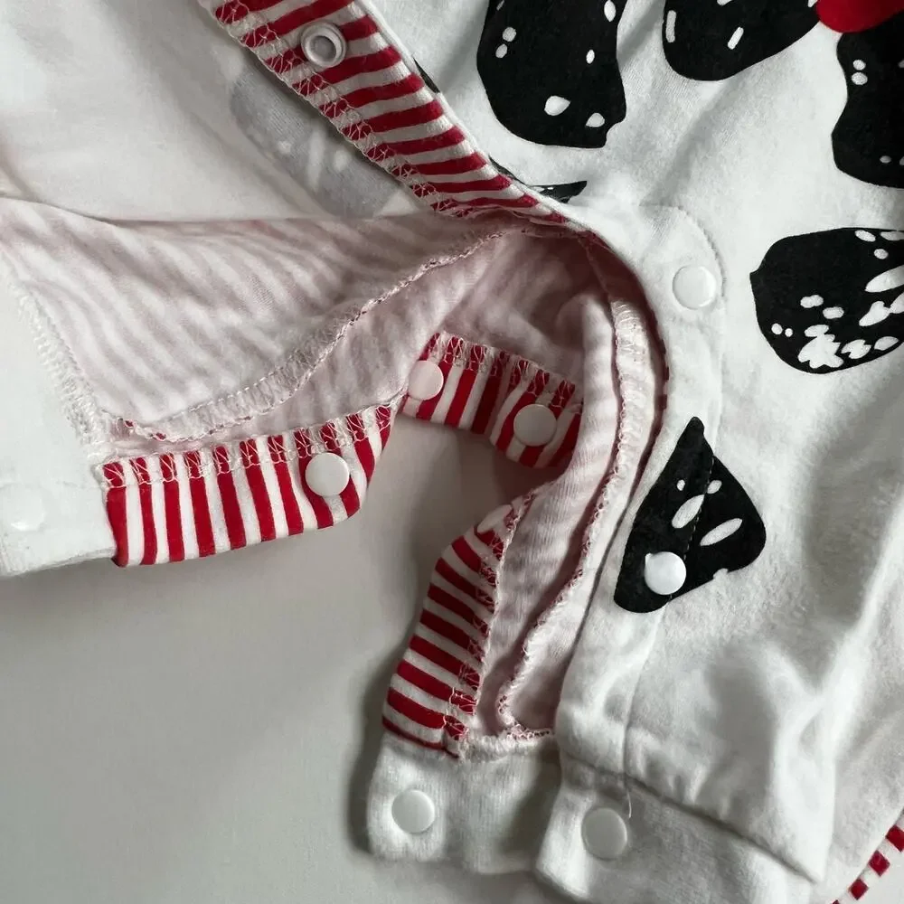 Baby One Piece Outfit w Cow 3D Ears